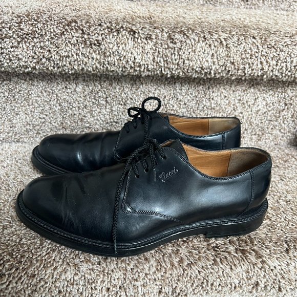 Gucci Men\'s Black Leather Oxfords Shoes main image 14